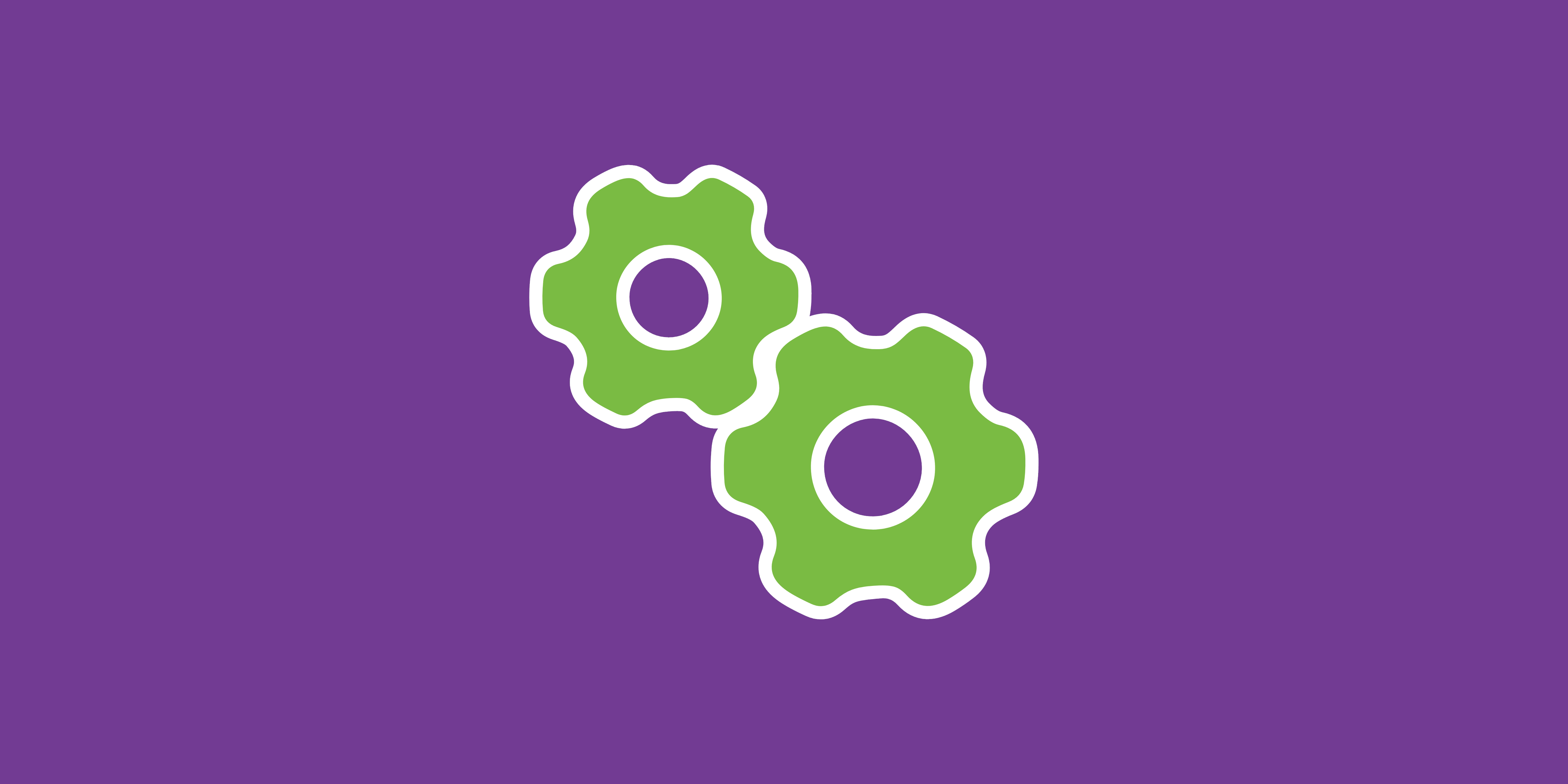 gears on a purple background