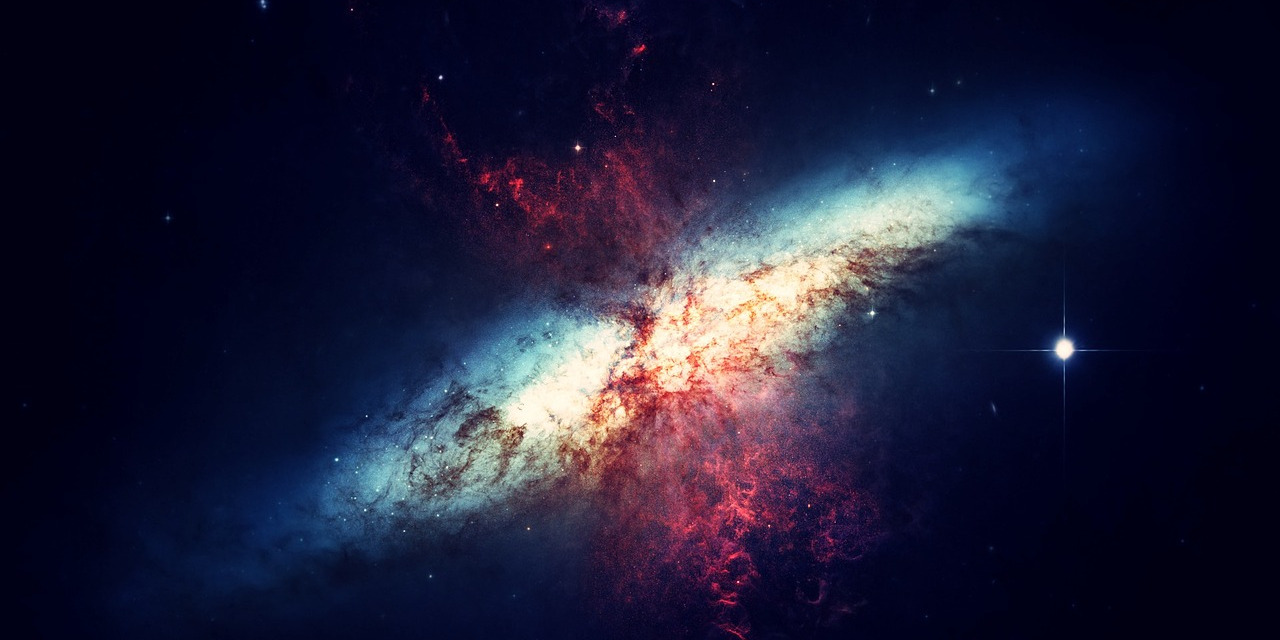 a colourful picture in space