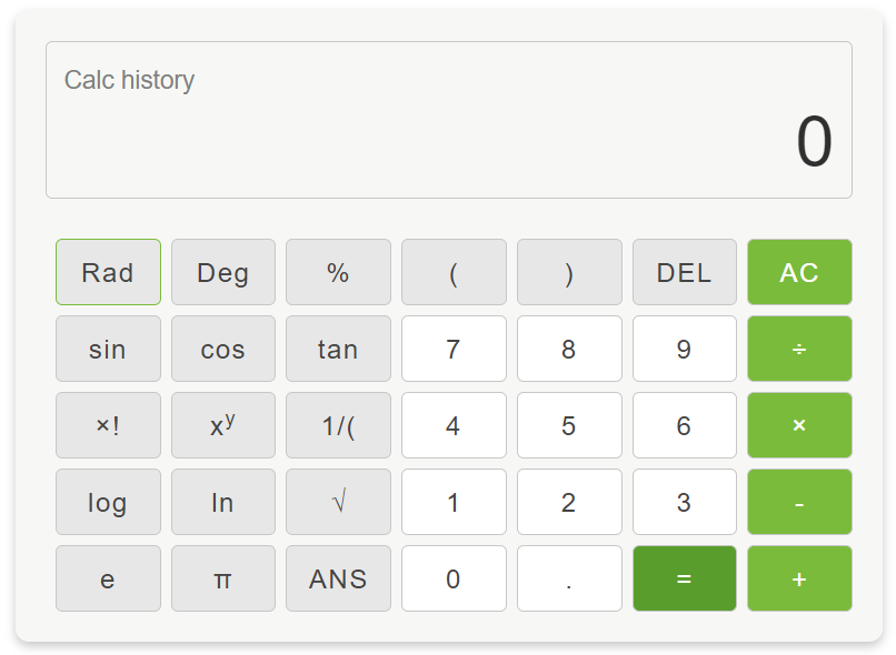 a picture of the Mojeek calculator